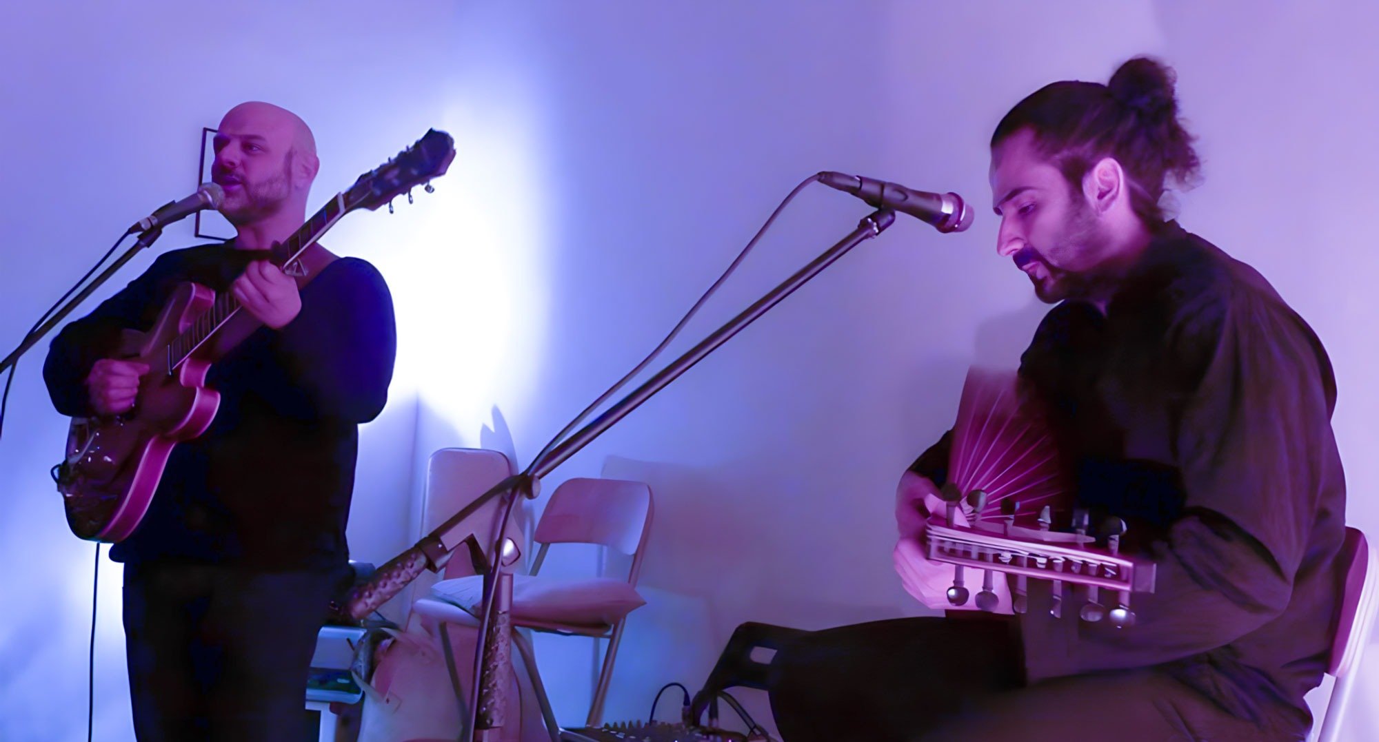 Pejman Tadayon and Riccardo Manzi performing at Fondazione Maitreya, Rome, March 2016