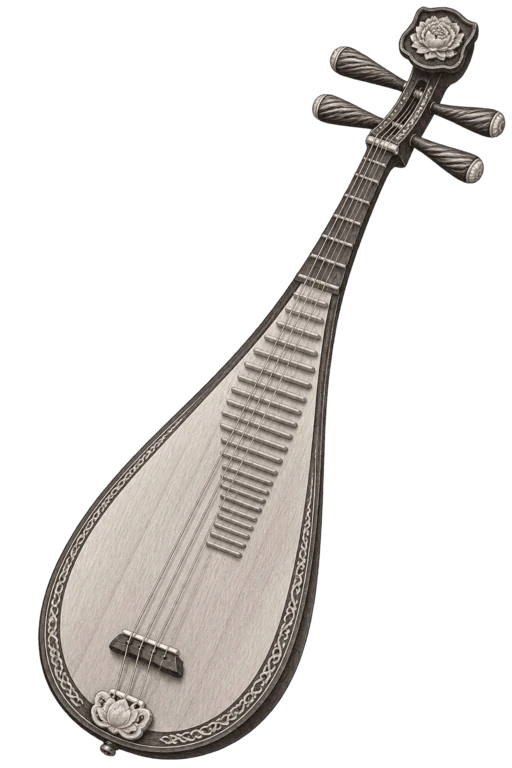 Pipa, Chinese four-stringed lute